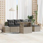vidaXL Ensemble de canapé de jardin avec coussin 6 Pièces Gris clair
