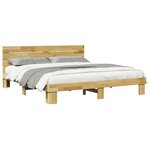 vidaXL Cadre de lit avec tête de lit sans matelas 180 x 200 cm