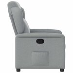 vidaXL Fauteuil inclinable Gris clair Tissu
