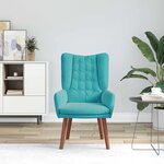 vidaXL fauteuil Turquoise 63 x 67 x 94 cm Velours