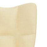 vidaXL Chaise de relaxation avec tabouret Blanc crème Velours