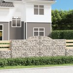 vidaXL Paniers à gabions arqués 30 Pièces 300x30x120/140 cm fer galvanisé