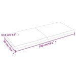 vidaXL Dessus de table bois massif traité bordure assortie