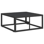 vidaXL Mobilier de jardin avec coussin Noir Aluminium