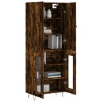 vidaXL Buffet haut Chêne fumé 69 5x34x180 cm Bois d'ingénierie