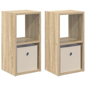 vidaXL Table de chevet 2 Pièces Chêne Sonoma 25 5 x 22 x 49 5 cm