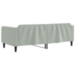 vidaXL Lit de jour gris clair 100x190 cm velours