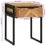 vidaXL Cabinet de chevet Marron 40 x 35 x 50 cm Bois d'acacia massif