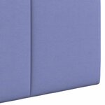 vidaXL Tête de lit suspendue Avec lumière LED Bleu denim Tissu