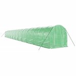 vidaXL Serre avec cadre en acier vert 48 m² 24x2x2 m