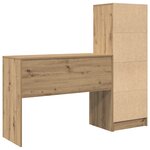vidaXL Bureau avec rangement Chêne artisan Bois d'ingénierie