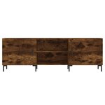 vidaXL Meuble TV chêne fumé 150x30x50 cm bois d'ingénierie
