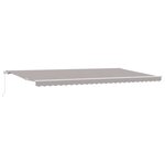 vidaXL Auvent Rétractable Gris clair 600 × 300 cm Polyester  Métal