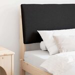 vidaXL Tête de lit capitonnée Noir 90 cm Pin massif