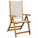 vidaXL Chaises pliables de jardin lot de 2 bois d'acacia et textilène