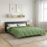vidaXL Duvet d'hiver Matelassé Vert 220 x 260 cm Microfibre