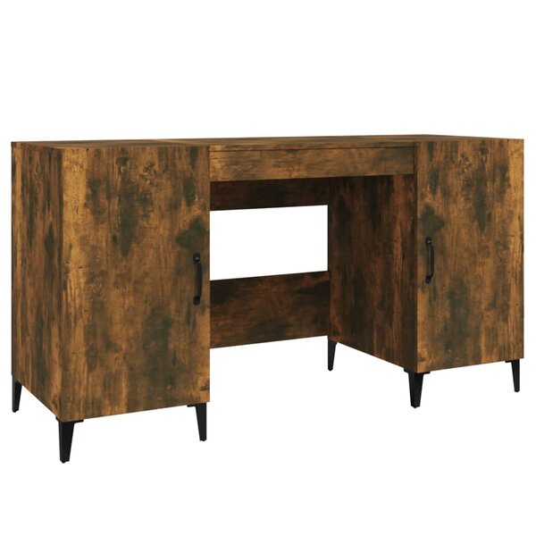vidaXL Bureau Chêne fumé 140x50x75 cm Bois d'ingénierie