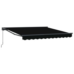 vidaXL Cadre d'auvent Noir 350 x 250 cm Polyester avec revêtement PU
