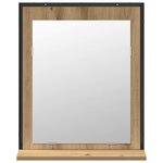 vidaXL Ensemble de mobilier de salle de bain avec porte 2 Pièces Marron