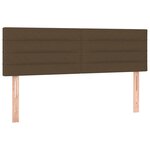 vidaXL Sommier à lattes de lit matelas et LED Marron foncé 140x190 cm