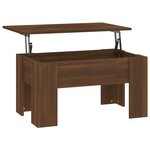 vidaXL Table basse Chêne marron 79x49x41 cm Bois d'ingénierie