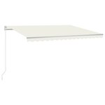 vidaXL Auvent manuel rétractable 450x300 cm Crème