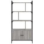 vidaXL Bibliothèque avec portes sonoma gris 76 5x30x154 5 cm