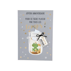 Carte de voeux paillettes - anniversaire - pour se faire plaisir
