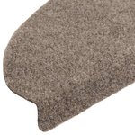 vidaXL Tapis autoadhésifs de marches 5 Pièces Crème 65x21x4 cm Aiguilleté