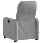 vidaXL Fauteuil de massage inclinable Gris clair Tissu