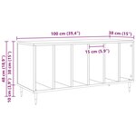 Meuble de rangement vidaXL en chêne artisanal 100x38x48 cm en bois d'ingénierie