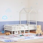 vidaXL Cadre de lit avec toit sans matelas blanc 80x200 cm