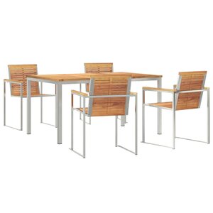 vidaXL Ensemble de salle à manger pour jardin 5 Pièces