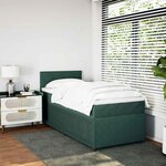 vidaXL Sommier à lattes de lit avec matelas Vert foncé 100x200 cm