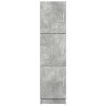 vidaXL Buffet gris Béton gris Panneau de particules Grand Buffet