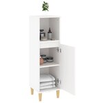 vidaXL Armoire de salle de bain blanc 30x30x100 cm bois d'ingénierie