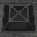 vidaXL Foyer avec tisonnier 79x79x46 5 cm XXL acier