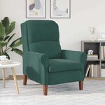 vidaXL fauteuil Vert foncé 76 x 94 x 102 cm Velours