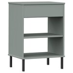 vidaXL Armoire console avec pieds en métal Gris Bois pin massif OSLO