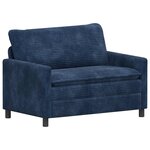 vidaXL Ensemble de Canapés 2 Pièces Bleu marine Polyester