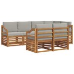vidaXL Ensemble de canapés d'extérieur 7 pc Gris Naturel et Clair
