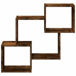 vidaXL Armoire murale 78x18x71 cm chêne fumé d'ingénierie