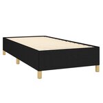 vidaXL Sommier à lattes de lit avec matelas Noir 100x200 cm Tissu