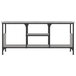 vidaXL Meuble TV sonoma gris 100x35x45 cm bois d'ingénierie et fer