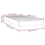 vidaXL Sommier à ressorts de lit Crème 100x200 cm Similicuir