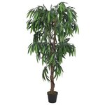 vidaXL Manguier artificiel 450 feuilles 120 cm vert