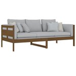 vidaXL Lit de jour sans matelas marron miel bois pin massif 90x200 cm