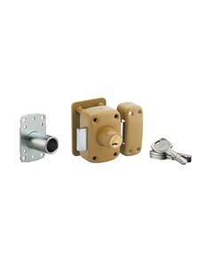 THIRARD - Verrou double entrée Transit 2 A2P* pour porte d'entrée  cylindre 40mm  acier  4 clés  époxy bronze - THIRARD