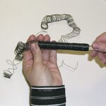 Fil floral  en vrac  verni au feu  rouleau bois 100 g  0 65 mm ø