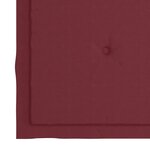 vidaXL Chaises de jardin lot de 6 avec coussins bordeaux Bois de teck